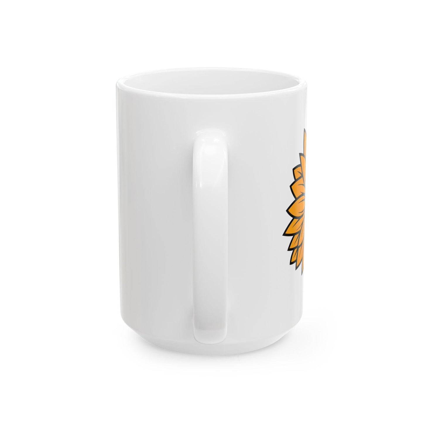 Sunflower Teacher Mug: Teach The Change, Ceramic Coffee Cup (11oz or 15oz)