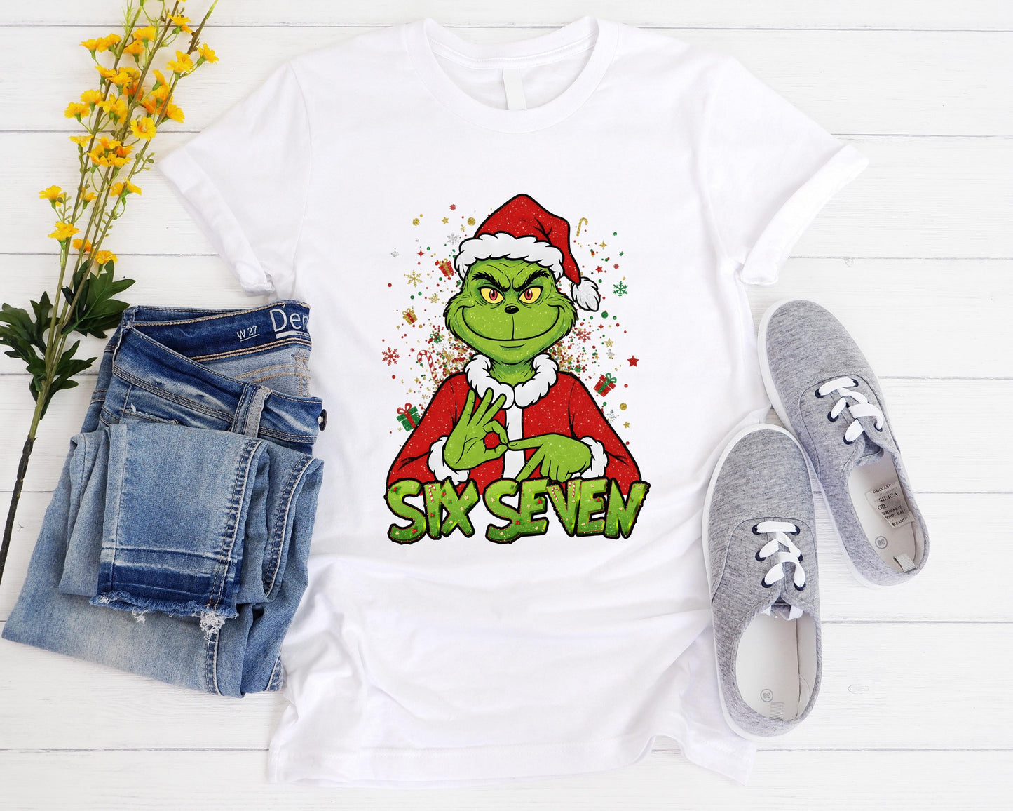Christmas "Six Seven" Graphic T-Shirt • Funny Santa Tee
