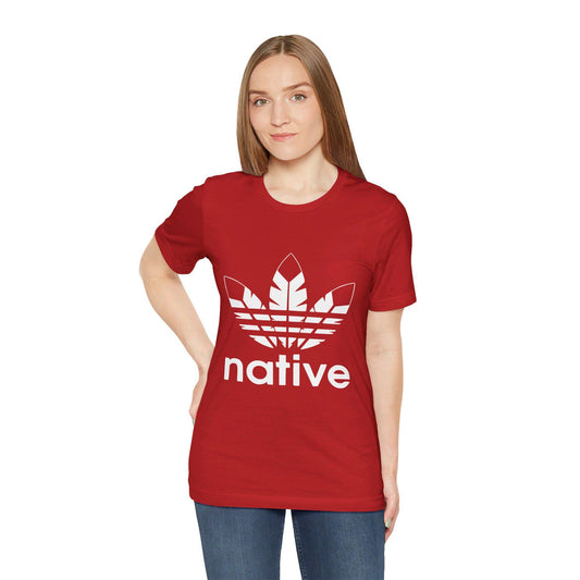 Native Feather Logo T-Shirt: Unisex Indian Lover Tee