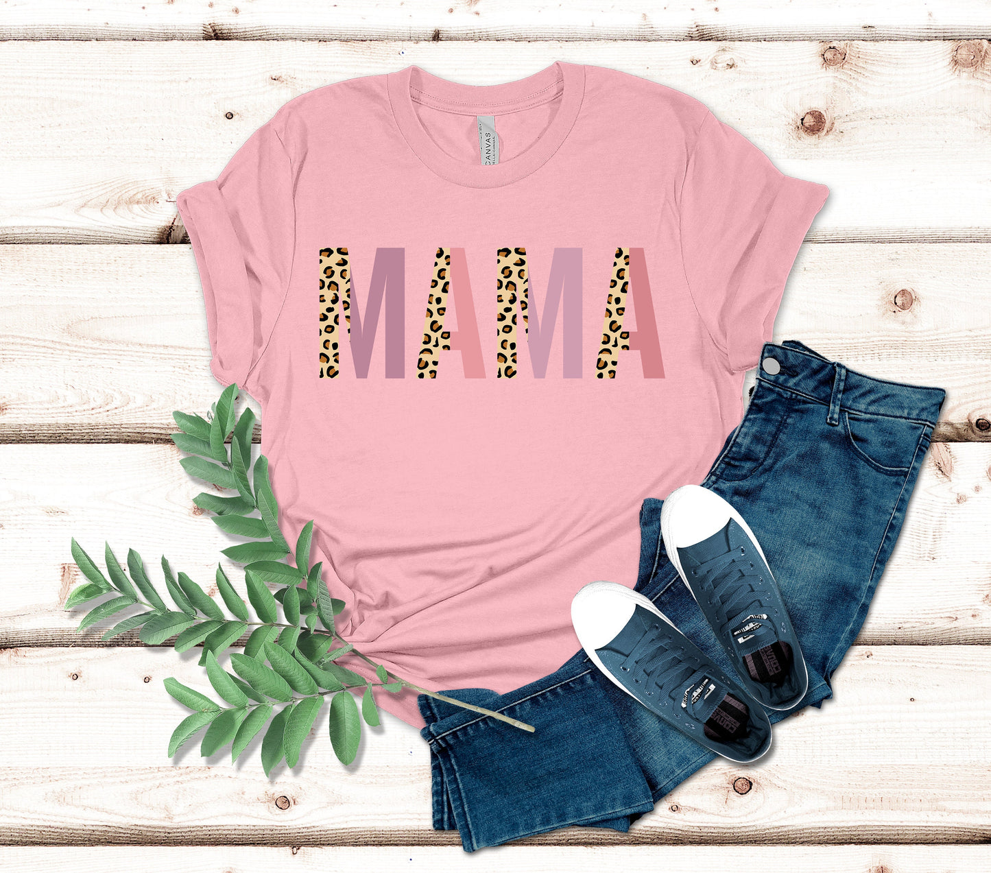 Mama Leopard Print T-Shirt, Mother's Day Gift