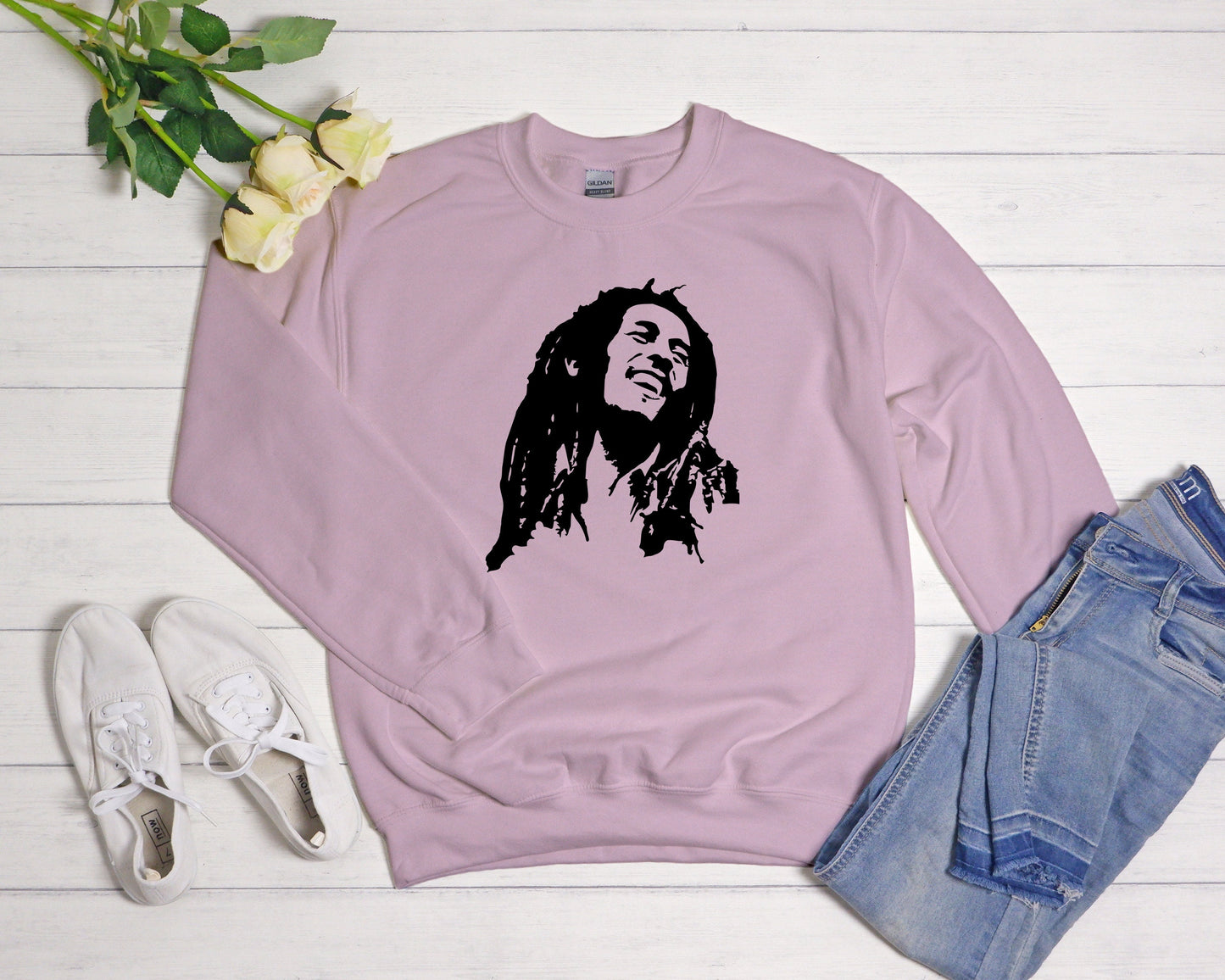 Bob Marley Reggae Sweatshirt: Retro Rasta Style