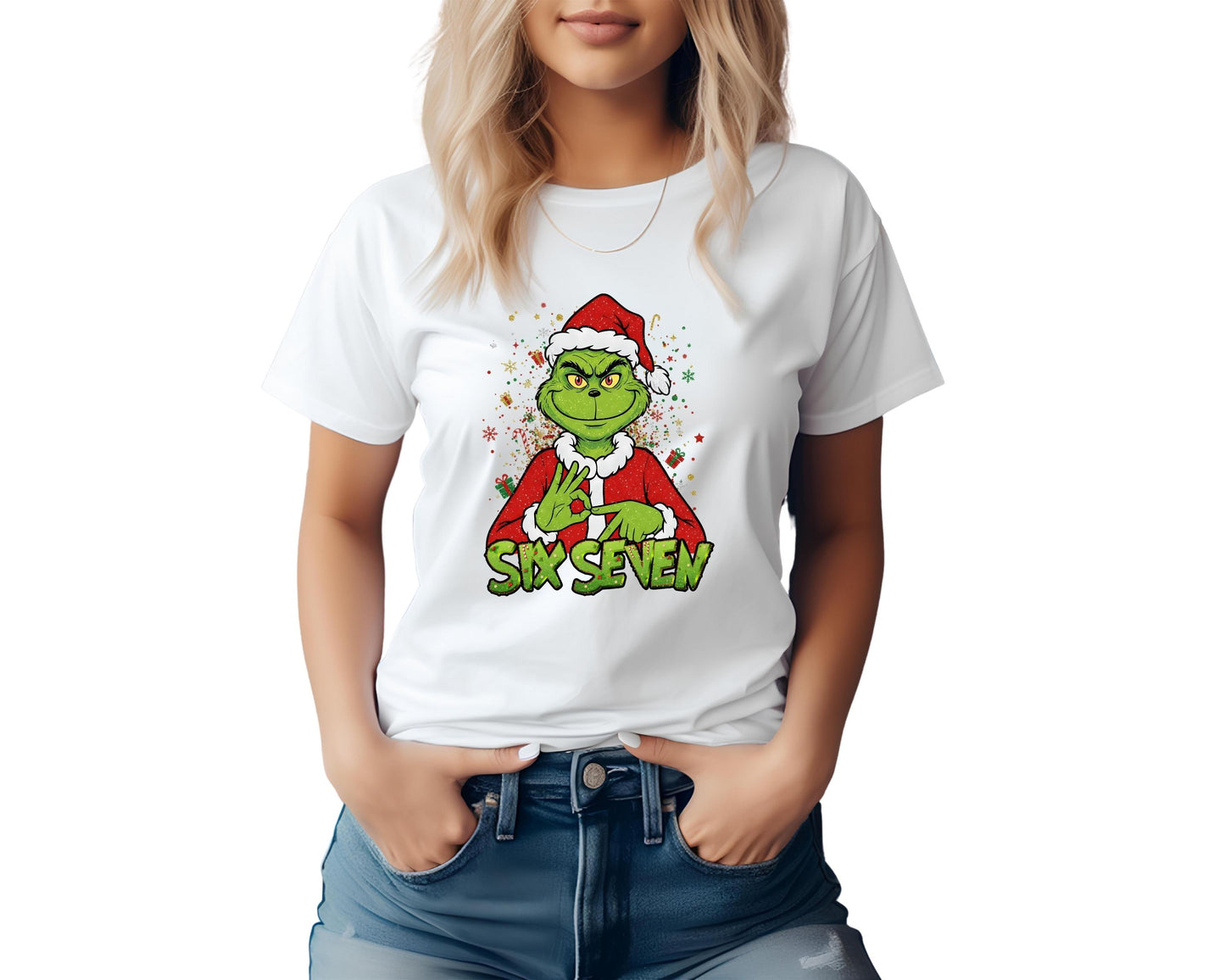 Christmas "Six Seven" Graphic T-Shirt • Funny Santa Tee