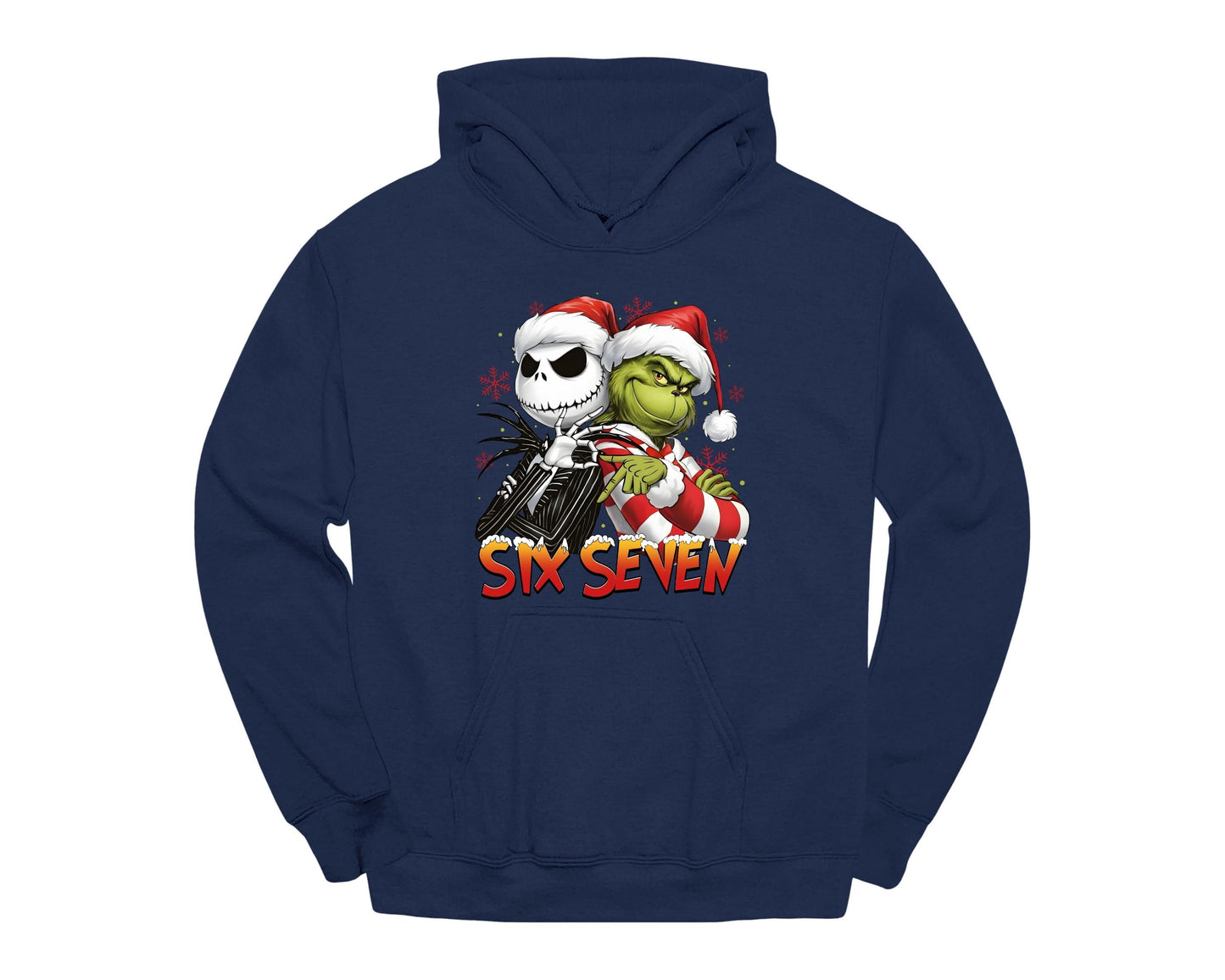 Six Seven Christmas Hoodie • Funny HolidayHooded Sweatshirt • Santa Cartoon Hoodie • Festive Xmas Gift Outfit
