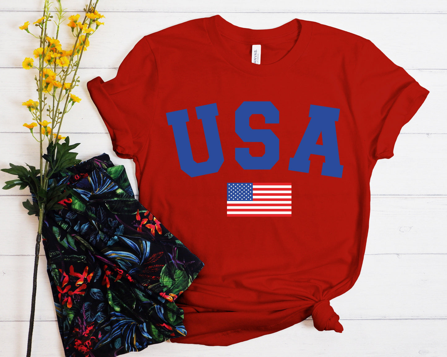 USA National Flag Shirt, Men & Women Top T-Shirts, Patriot Themed Gift, American Flag Tee