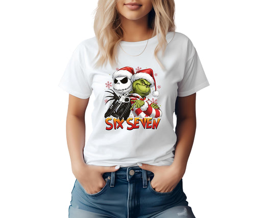 Six Seven Christmas T-Shirt • Funny Cartoon Holiday Tee