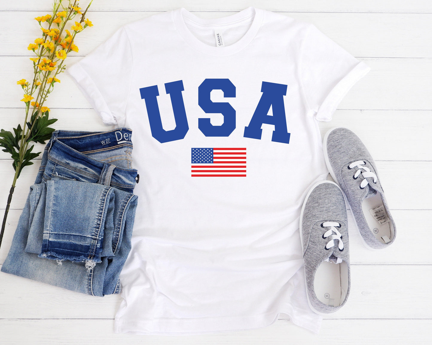 USA National Flag Shirt, Men & Women Top T-Shirts, Patriot Themed Gift, American Flag Tee