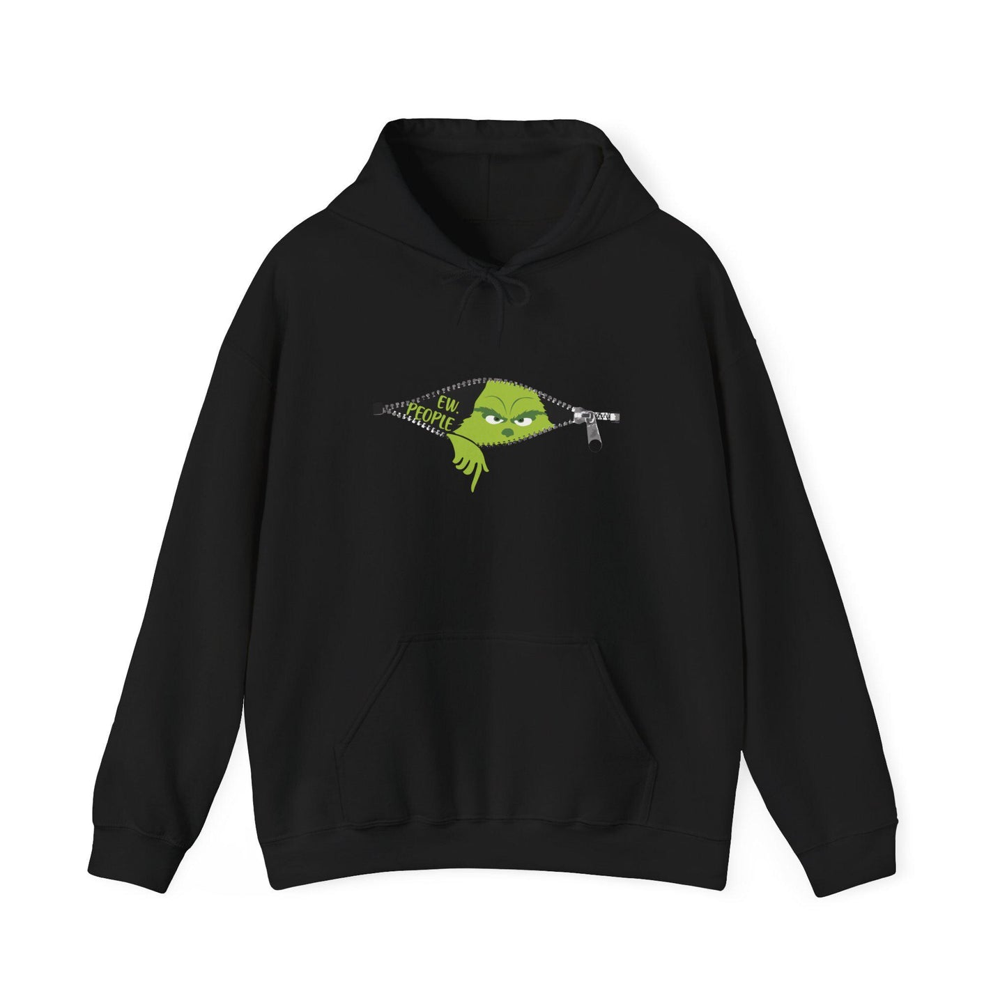 Ew People Grinch Graphic Hoodie, Introvert Humor