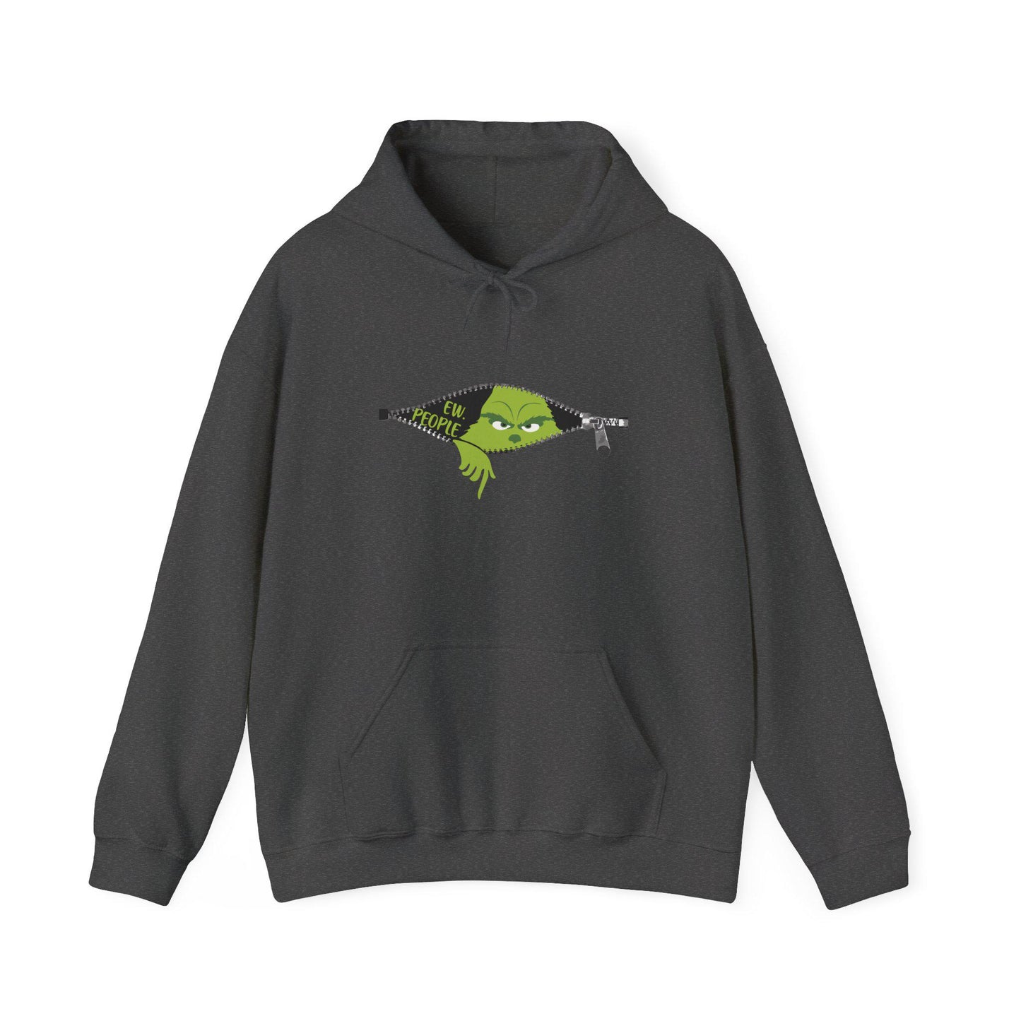 Ew People Grinch Graphic Hoodie, Introvert Humor