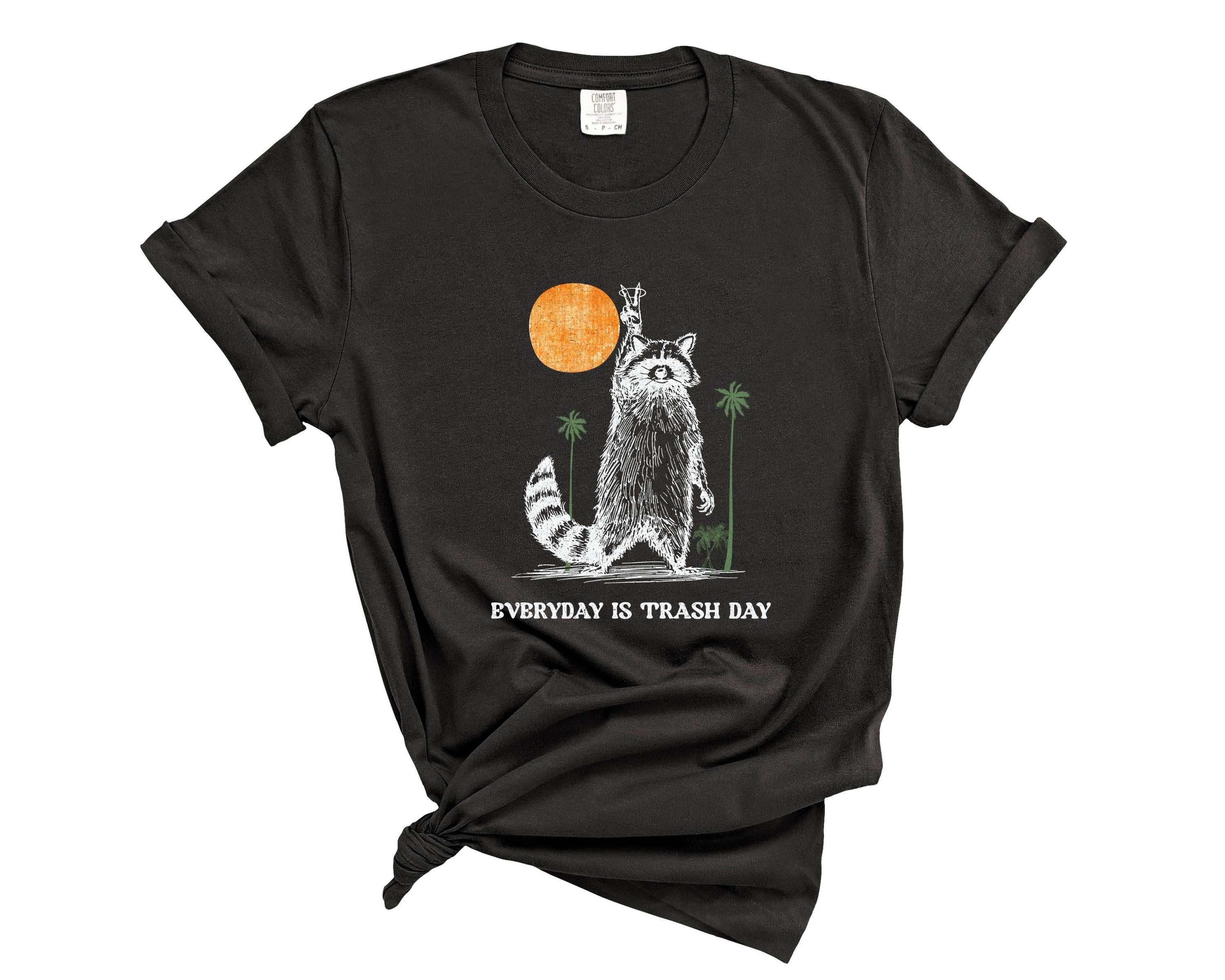 Comfort Colors Raccoon T-Shirt: Retro "Trash Day" Graphic Tee