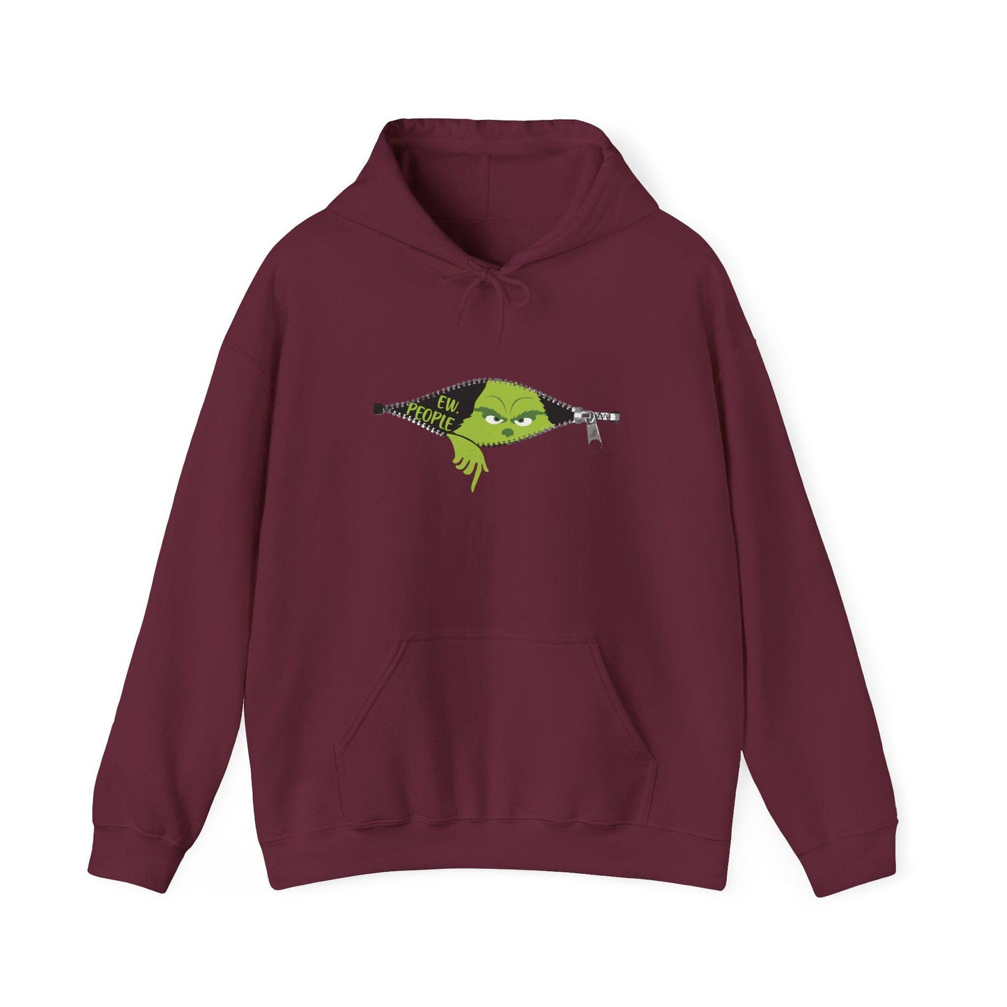 Ew People Grinch Graphic Hoodie, Introvert Humor