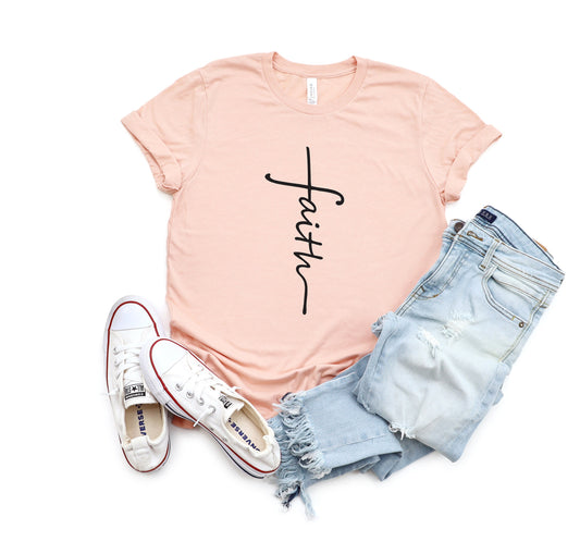Faith Cross Shirt: Christian Graphic Tee, Religious Gift