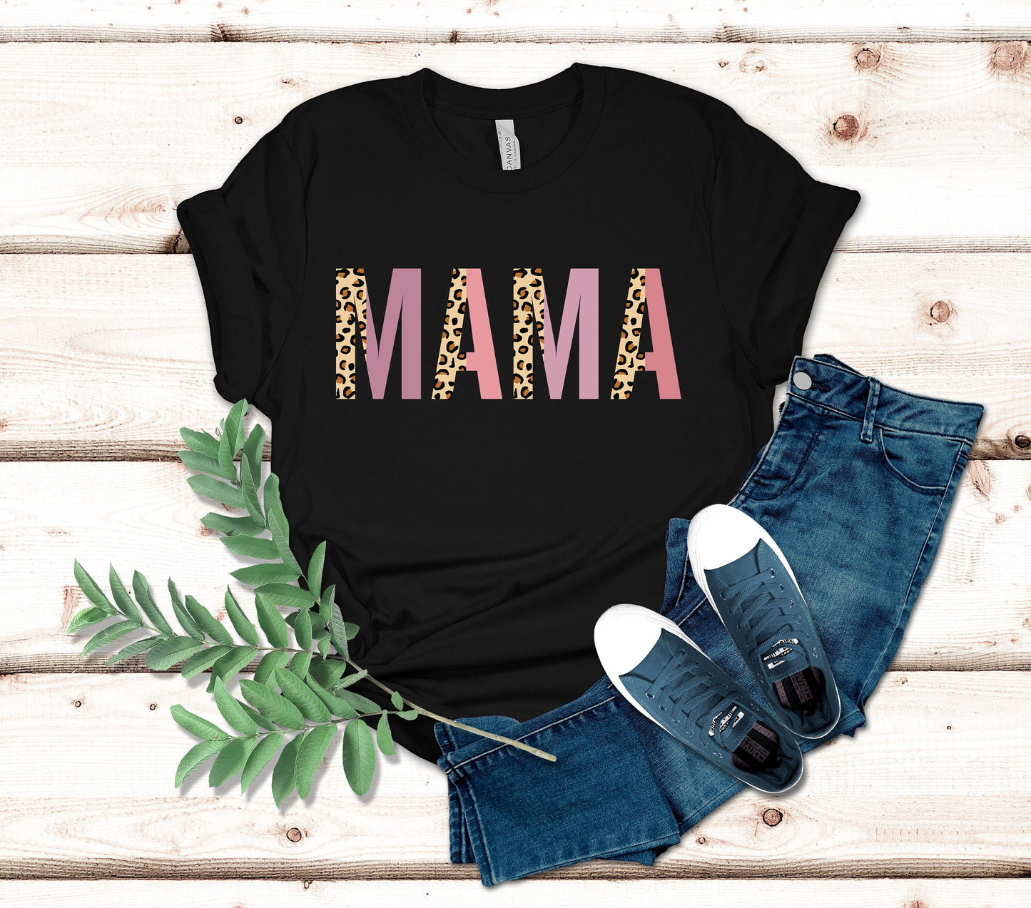 Mama Leopard Print T-Shirt, Mother's Day Gift
