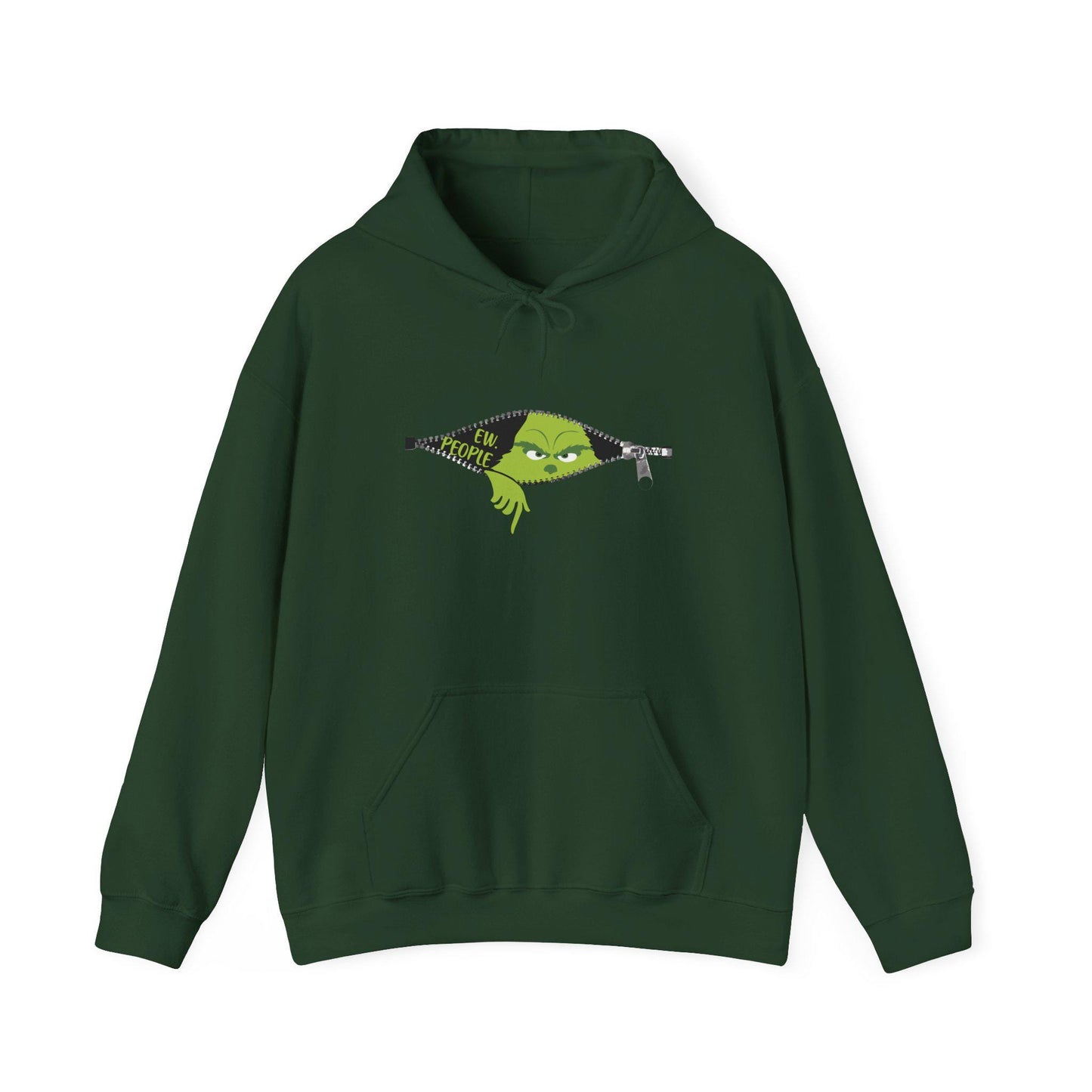 Ew People Grinch Graphic Hoodie, Introvert Humor