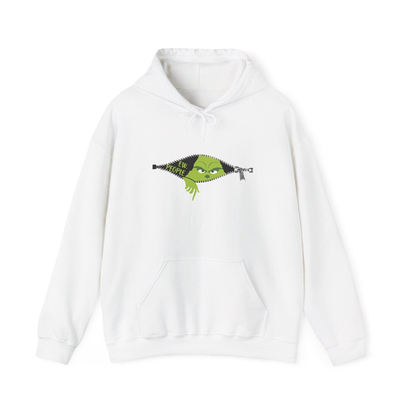 Ew People Grinch Graphic Hoodie, Introvert Humor