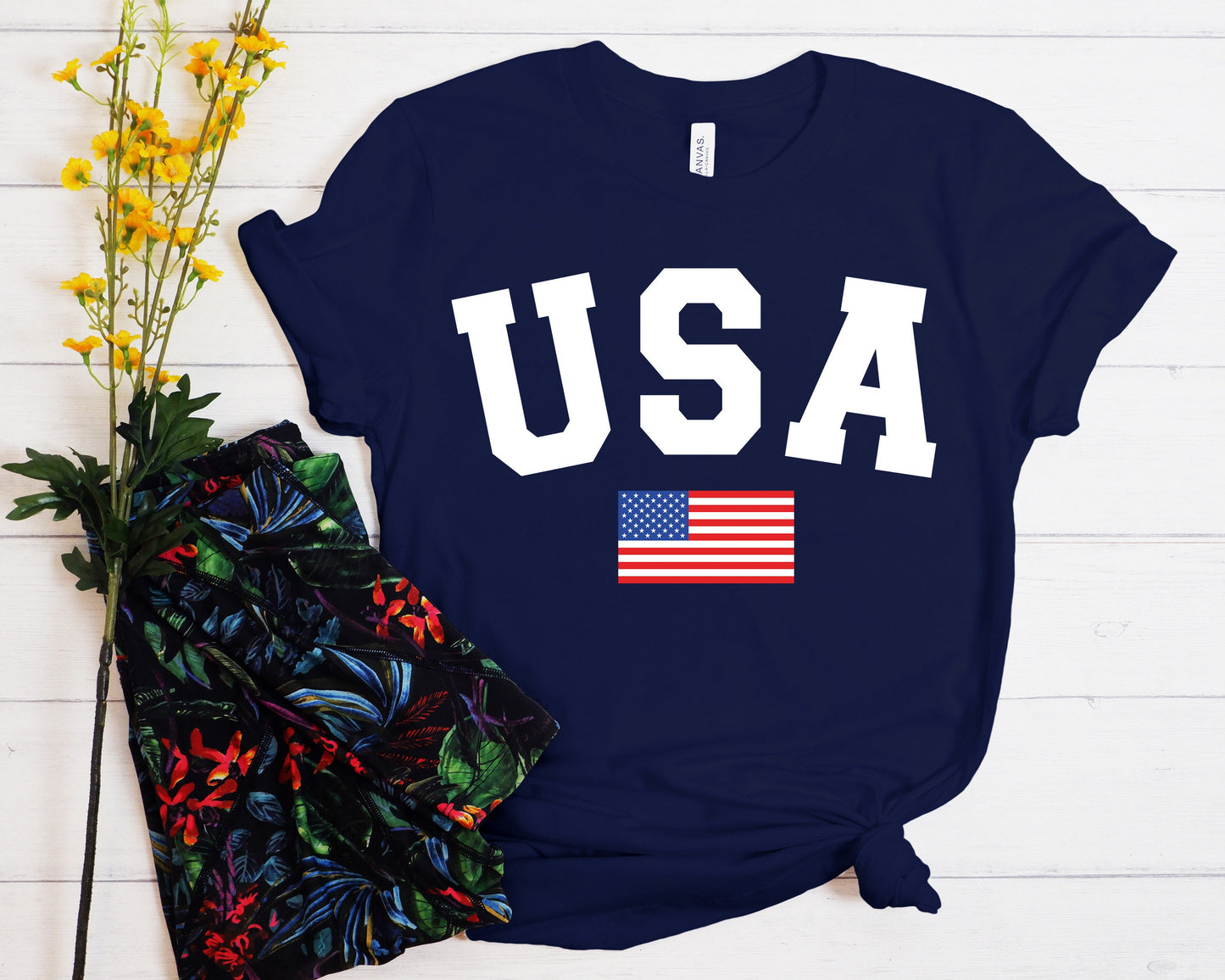 USA National Flag Shirt, Men & Women Top T-Shirts, Patriot Themed Gift, American Flag Tee