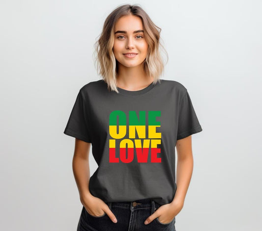 Comfort Colors One Love Shirt: Vintage Reggae Music Tee