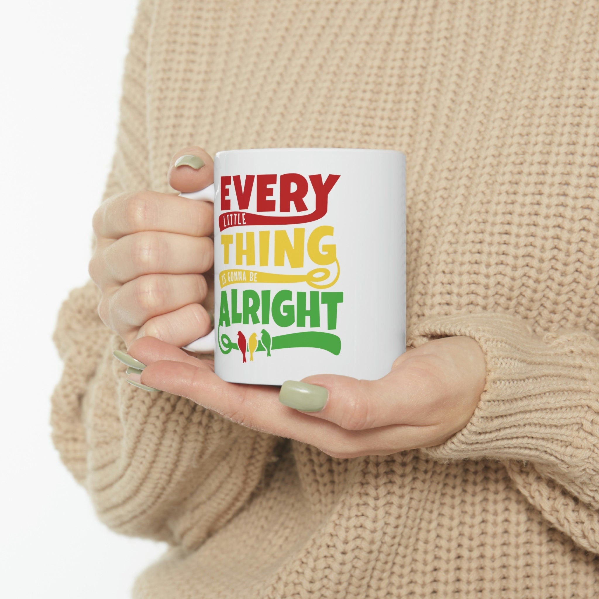 Bob Marley Ceramic Coffee Mug: Reggae Lyrics, 11oz/15oz