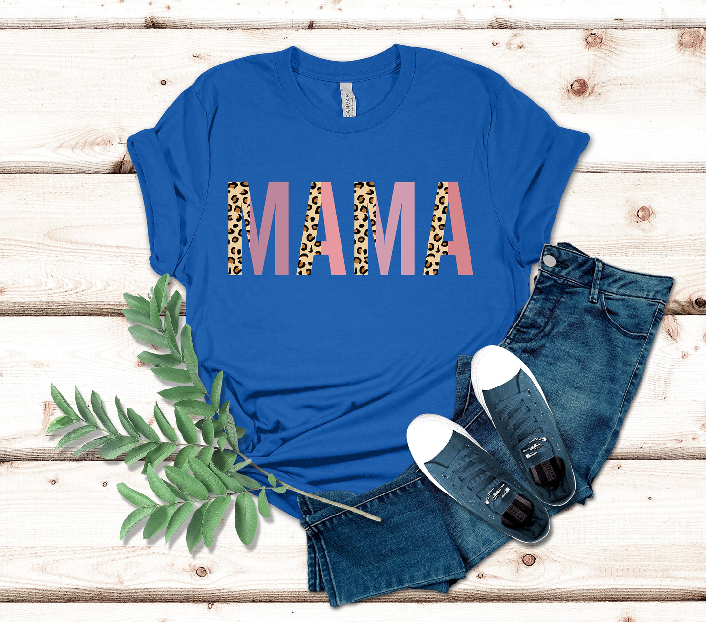 Mama Leopard Print T-Shirt, Mother's Day Gift