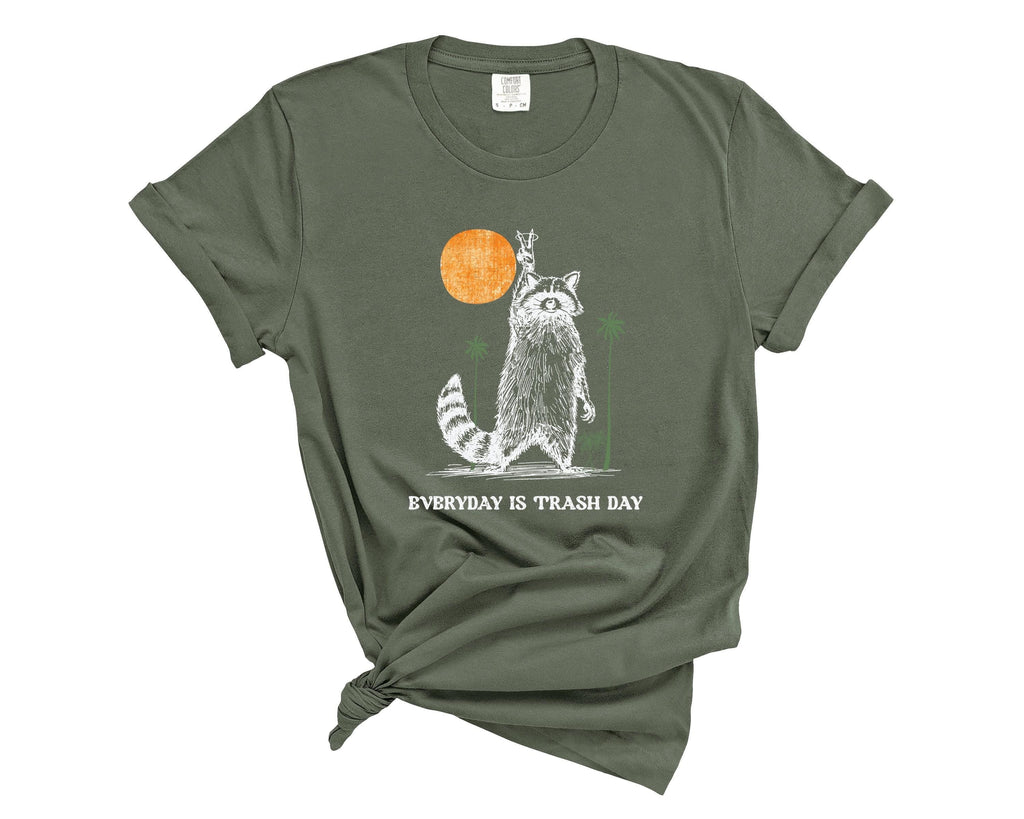 Comfort Colors Raccoon T-Shirt: Retro "Trash Day" Graphic Tee
