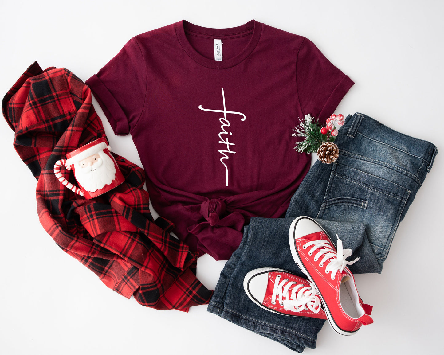 Faith Cross Shirt: Christian Graphic Tee, Religious Gift