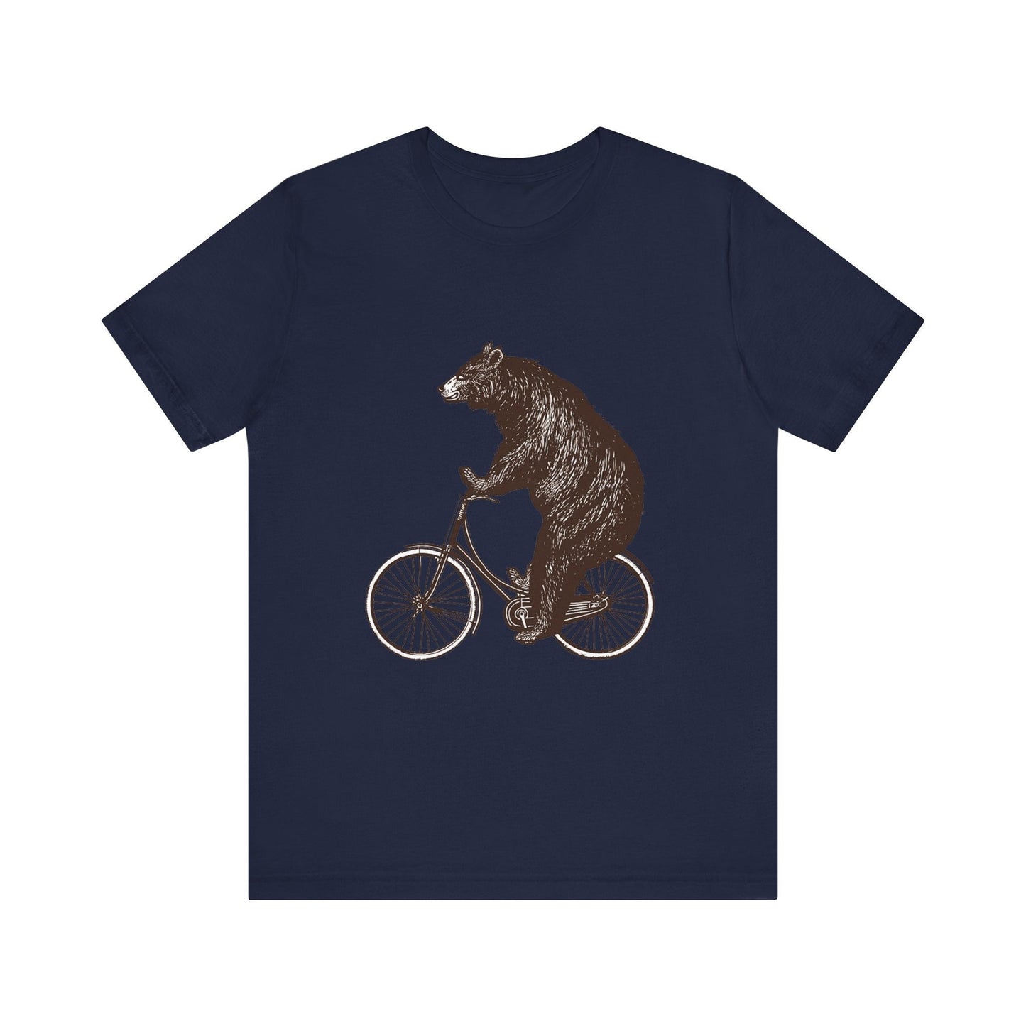 Funny Bear Riding Bicycle T-Shirt: Animal Lover Tee