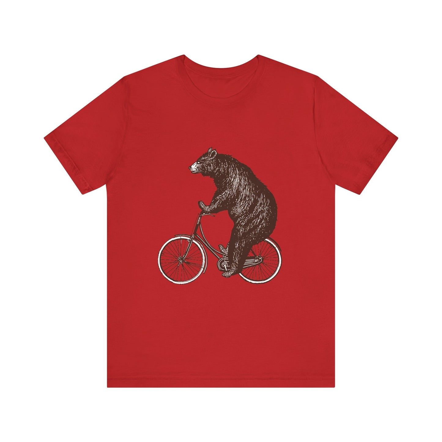Funny Bear Riding Bicycle T-Shirt: Animal Lover Tee