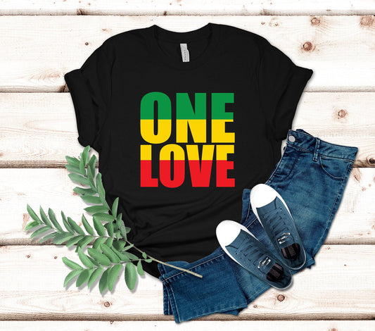 Bob Marley "One Love" T-Shirt: Vintage Reggae Music Tee