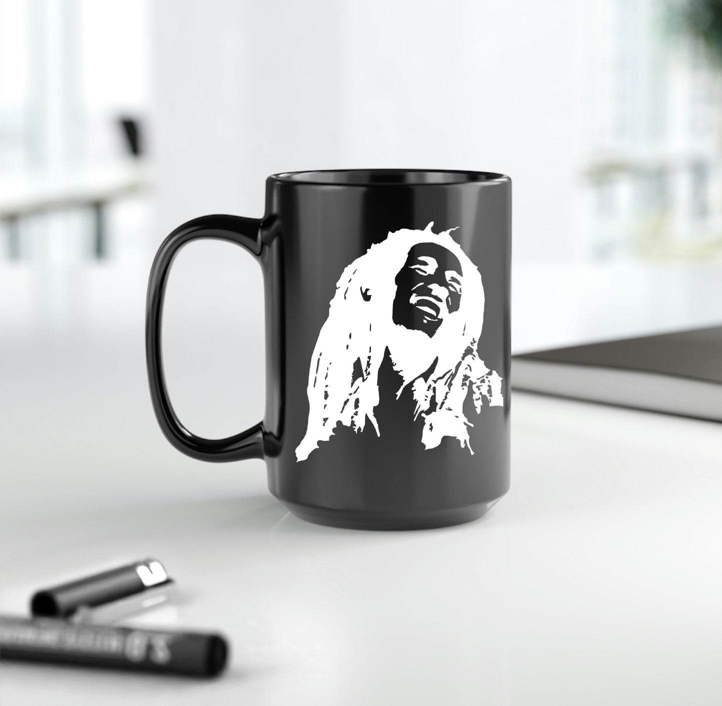 Bob Marley Silhouette Coffee Mug - Reggae Music Gift