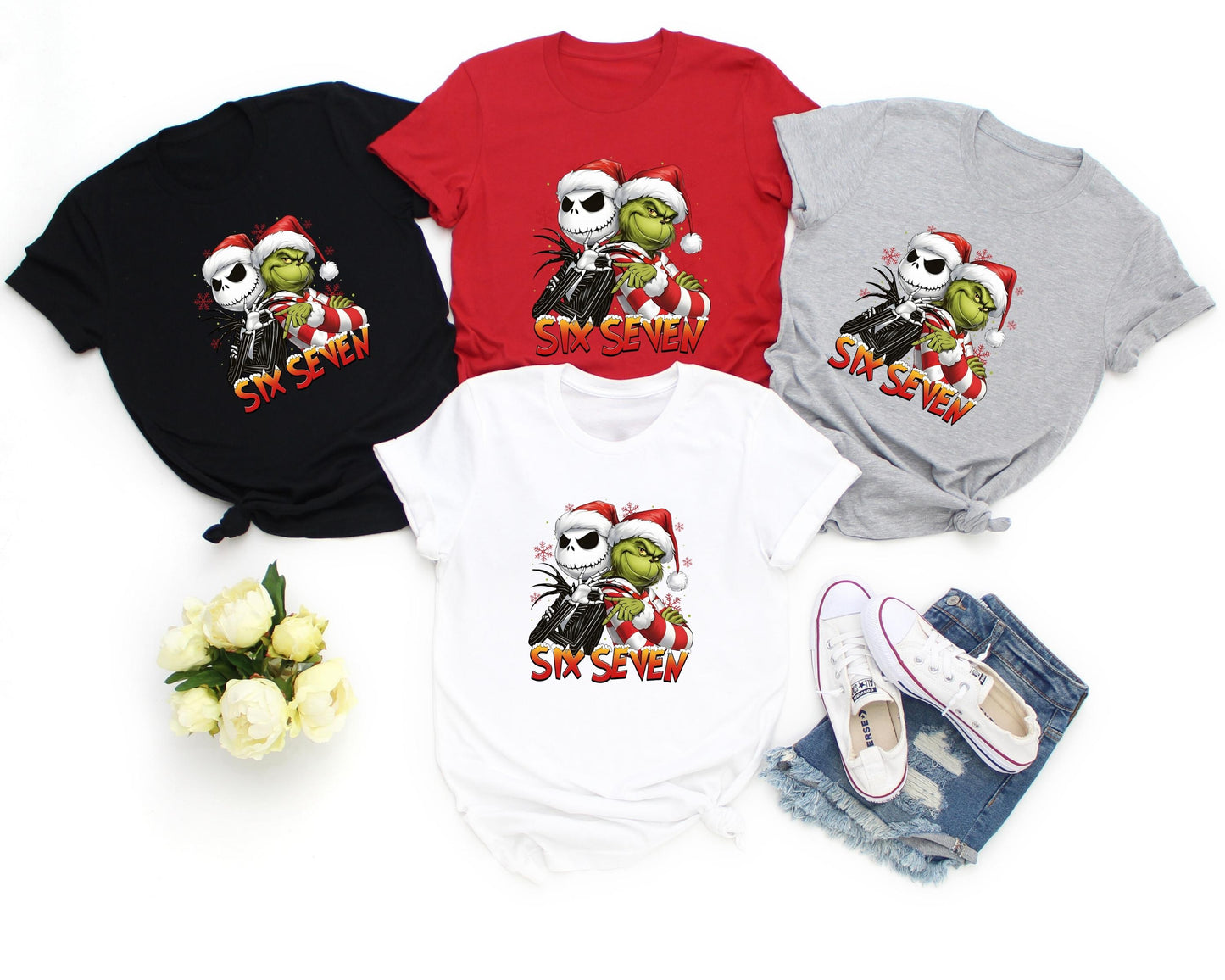 Six Seven Christmas T-Shirt • Funny Cartoon Holiday Tee