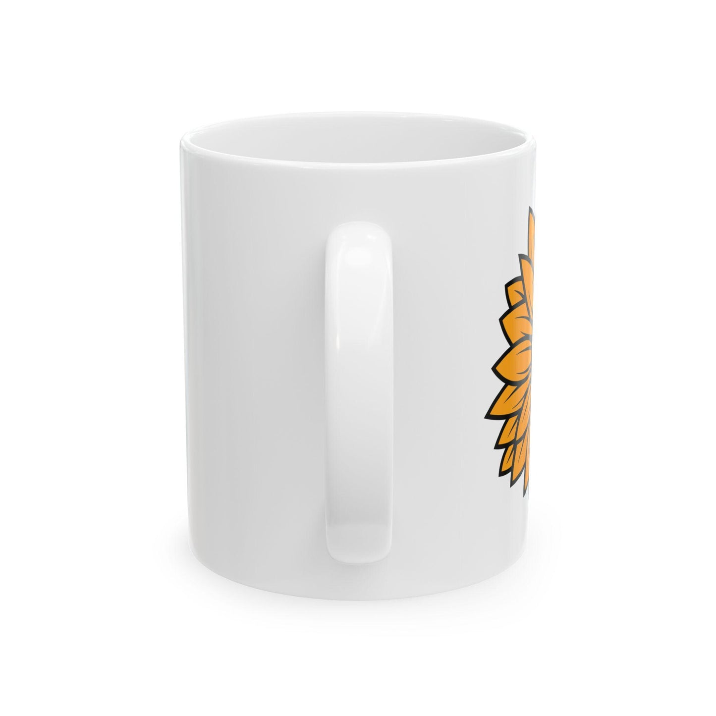 Sunflower Teacher Mug: Teach The Change, Ceramic Coffee Cup (11oz or 15oz)