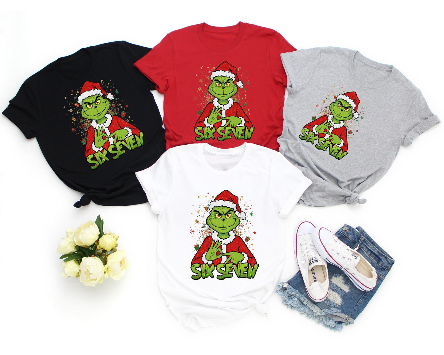 Christmas "Six Seven" Graphic T-Shirt • Funny Santa Tee