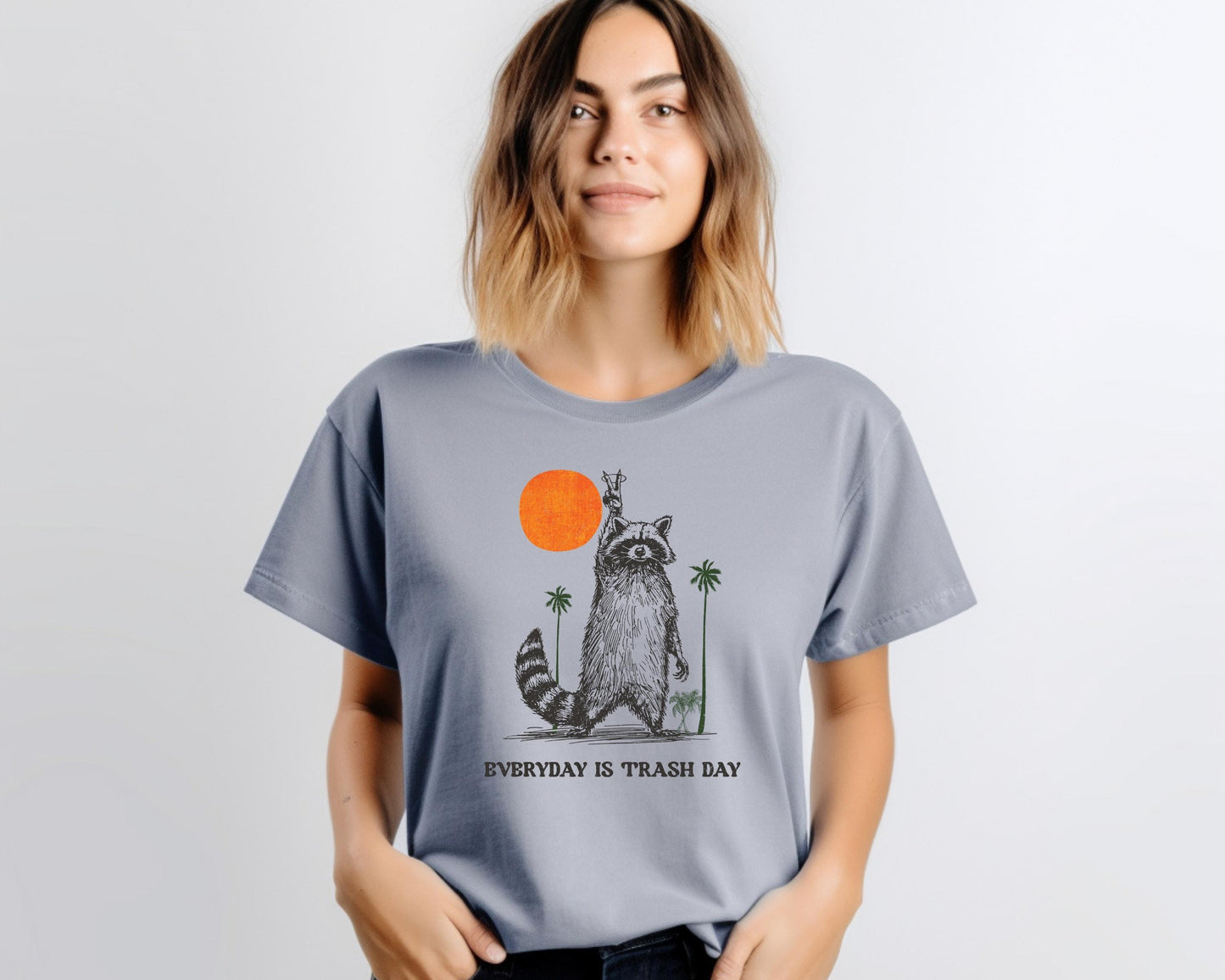 Comfort Colors Raccoon T-Shirt: Retro "Trash Day" Graphic Tee