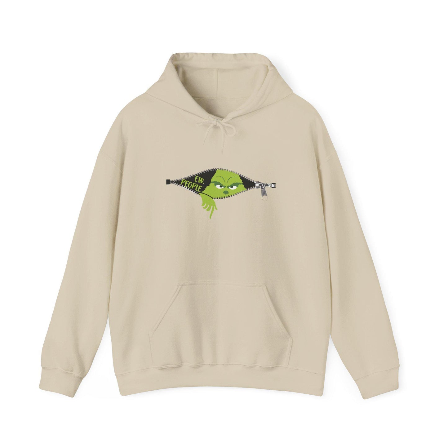 Ew People Grinch Graphic Hoodie, Introvert Humor