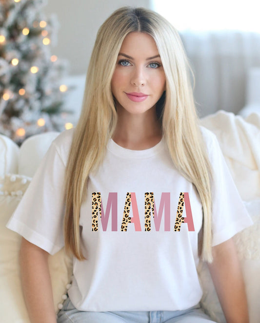 Mama Leopard Print T-Shirt, Mother's Day Gift