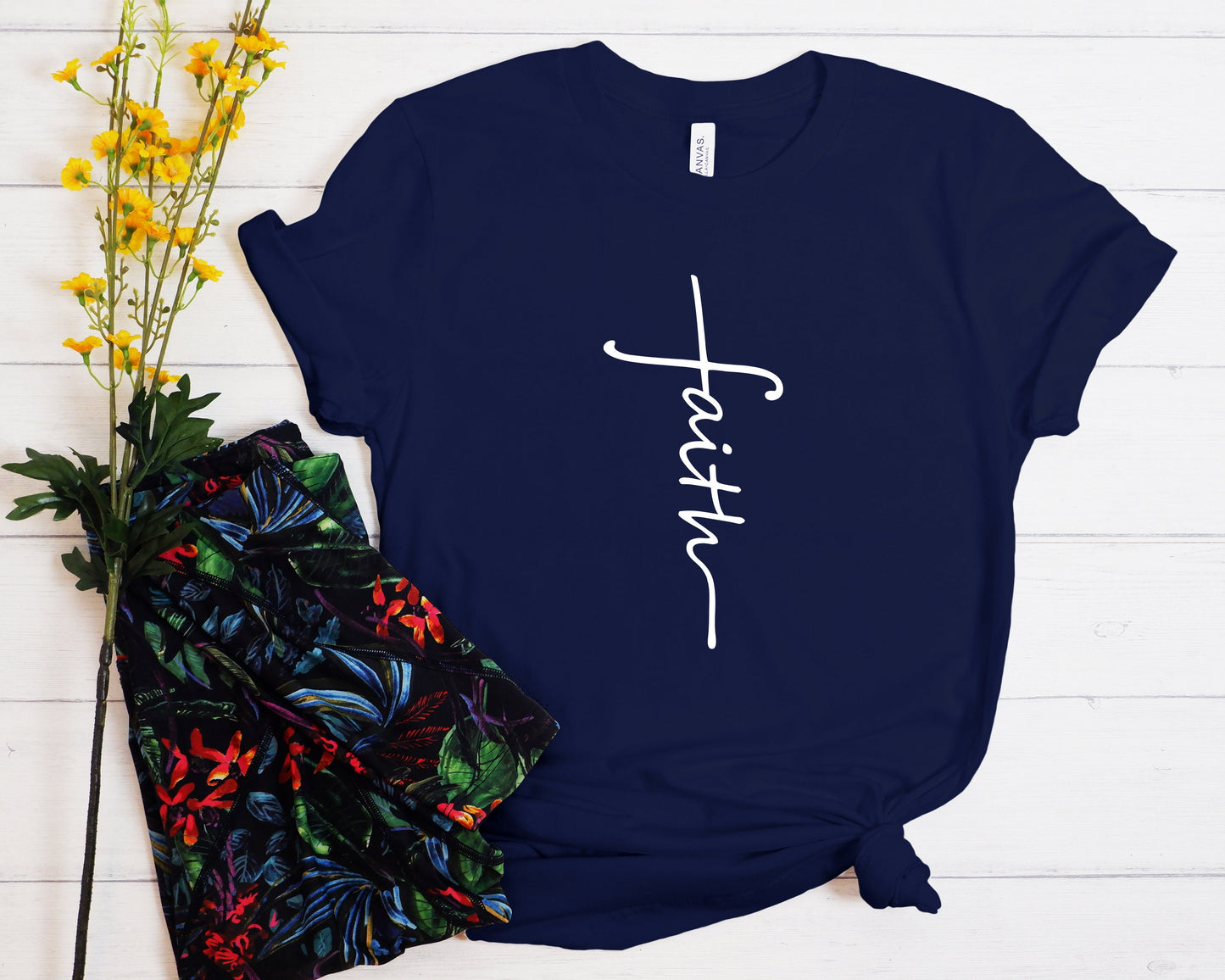 Faith Cross Shirt: Christian Graphic Tee, Religious Gift