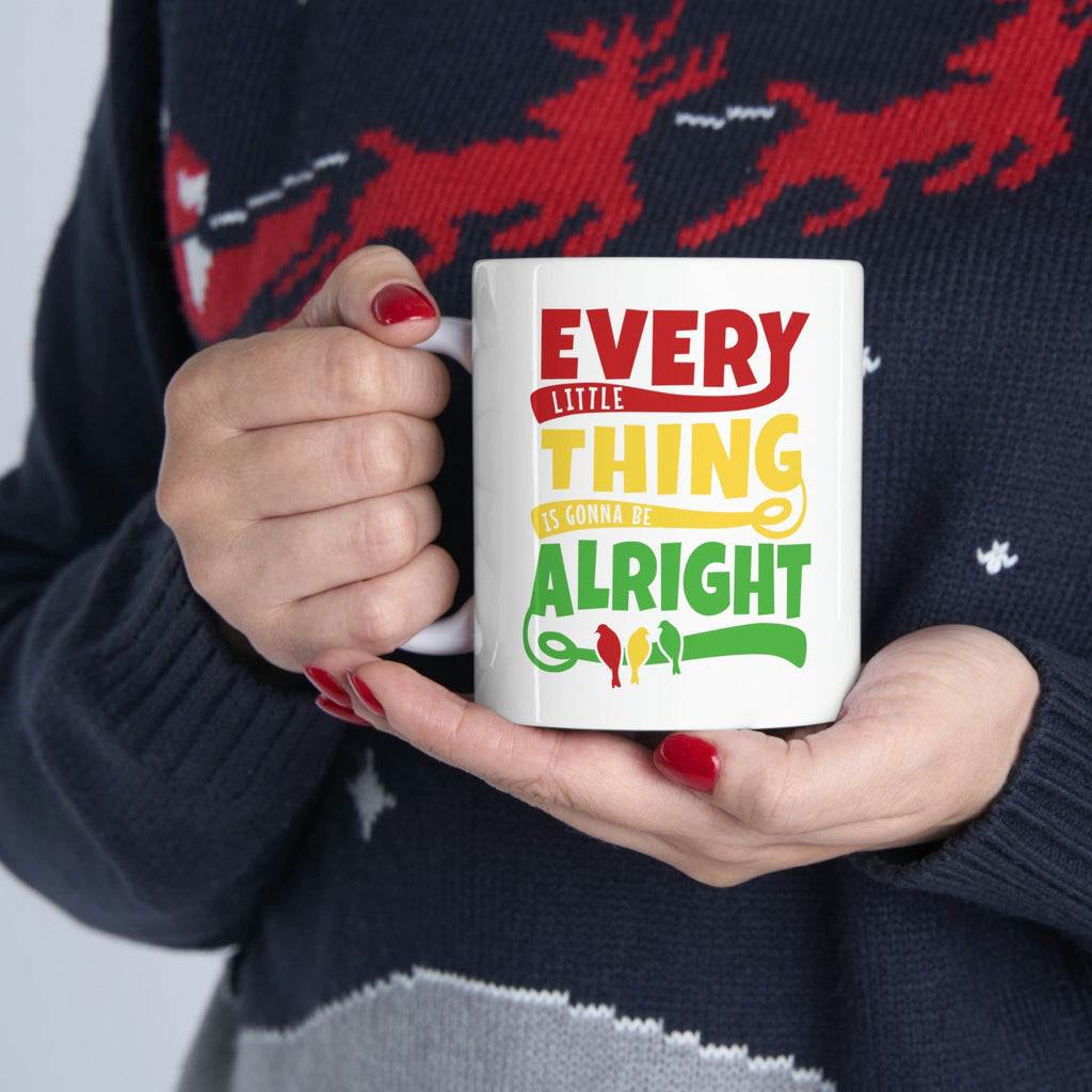 Bob Marley Ceramic Coffee Mug: Reggae Lyrics, 11oz/15oz, Double-Sided Print