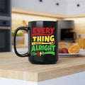 Bob Marley Ceramic Coffee Mug: Reggae Lyrics, 11oz/15oz, Double-Sided Print