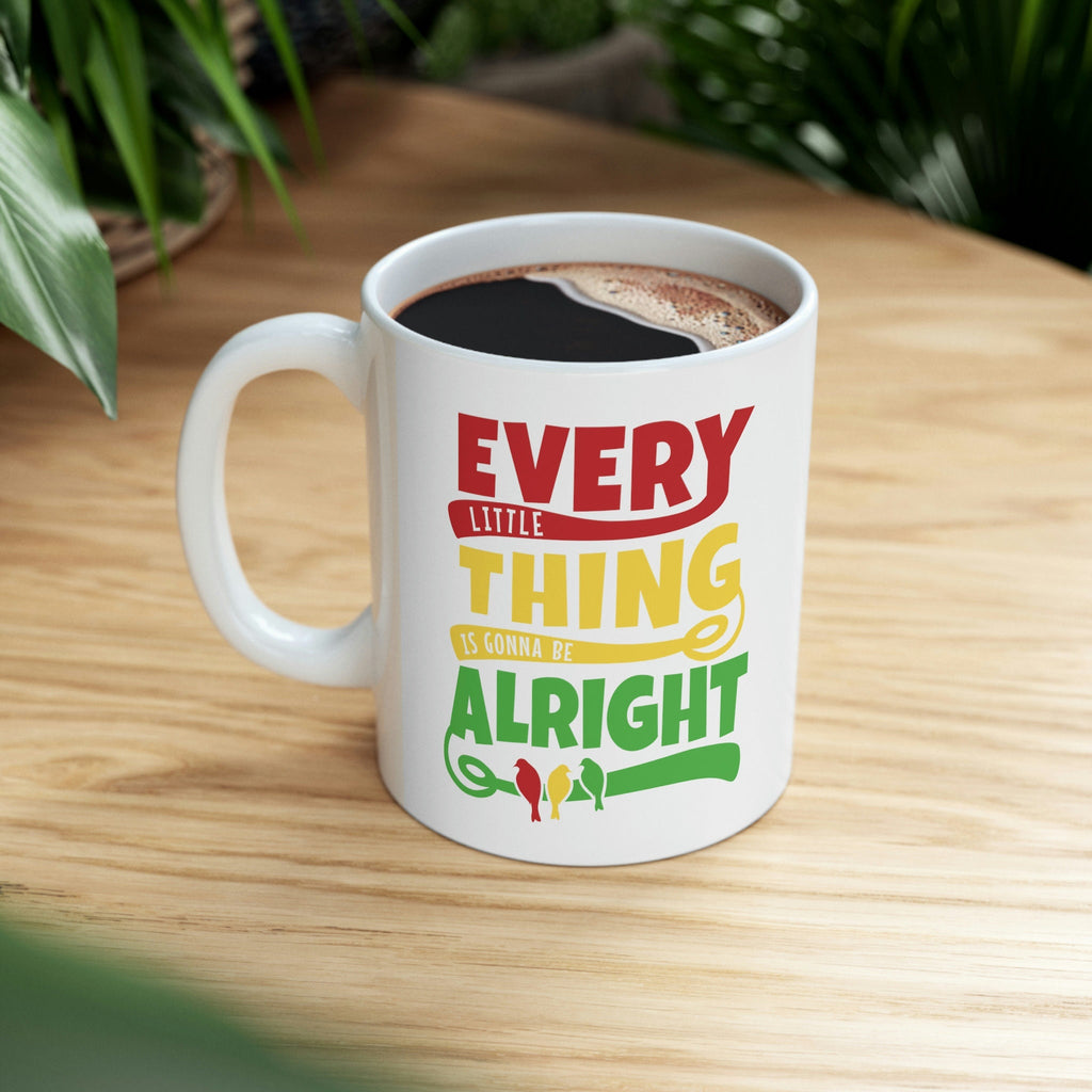Bob Marley Ceramic Coffee Mug: Reggae Lyrics, 11oz/15oz, Double-Sided Print