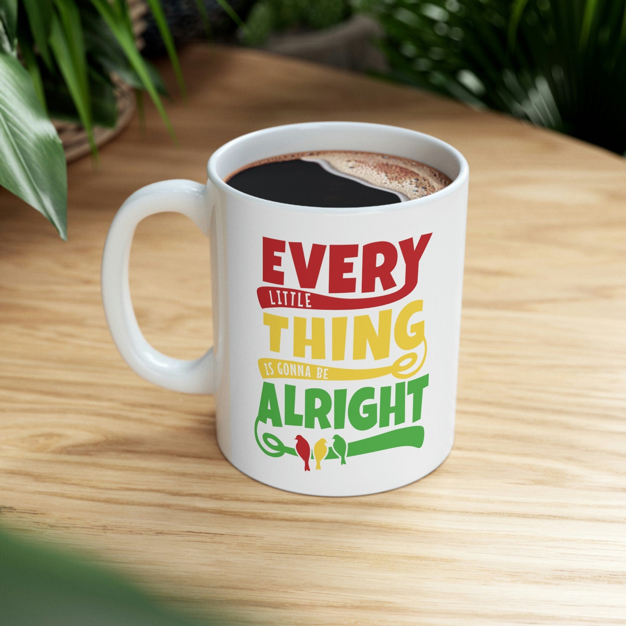 Bob Marley Ceramic Coffee Mug: Reggae Lyrics, 11oz/15oz, Double-Sided Print