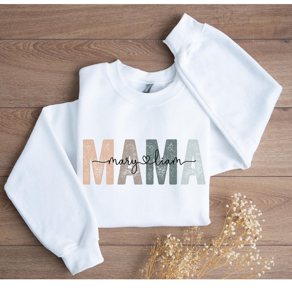 Personalized Mama Sweatshirt,Custom Name Mama Shirt,Mom Gift,Minimalist Mama Crewneck,Custom Mom Sweatshirt,Mother’s Day Gift,Family Names