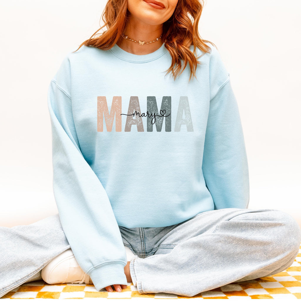 Personalized Mama Sweatshirt,Custom Name Mama Shirt,Mom Gift,Minimalist Mama Crewneck,Custom Mom Sweatshirt,Mother’s Day Gift,Family Names