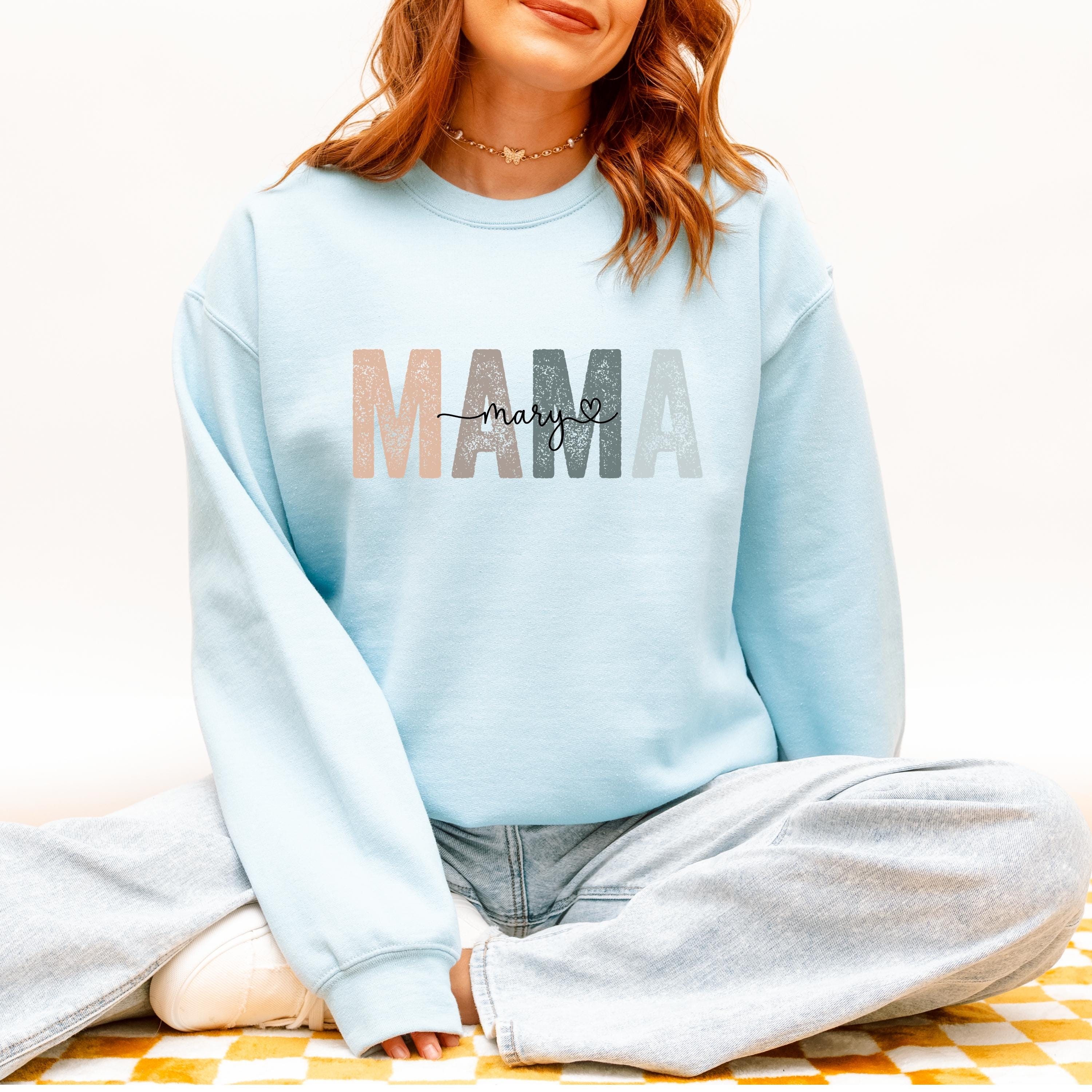 Personalized Mama Sweatshirt,Custom Name Mama Shirt,Mom Gift,Minimalist Mama Crewneck,Custom Mom Sweatshirt,Mother’s Day Gift,Family Names