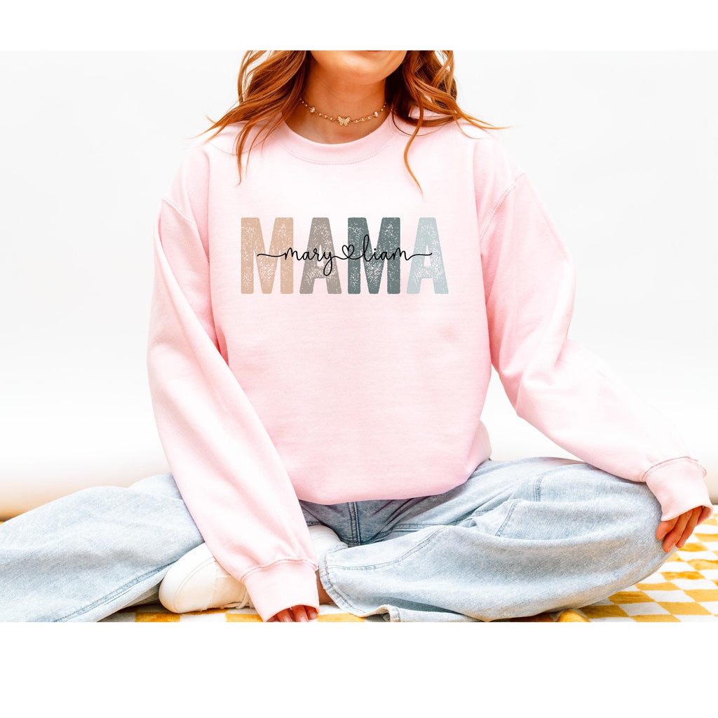 Personalized Mama Sweatshirt,Custom Name Mama Shirt,Mom Gift,Minimalist Mama Crewneck,Custom Mom Sweatshirt,Mother’s Day Gift,Family Names